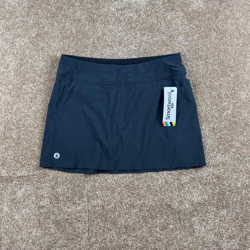 Smartwool Active Lined Skirt Womens Small Black Merino Wool Blend Skort SW016606